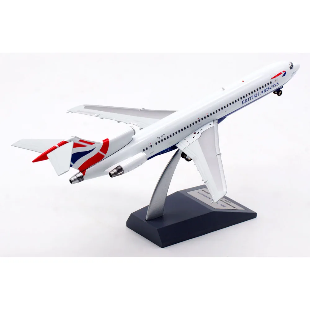 1:200 Liga Avião Colecionáveis Presente ARDBA29 British Airways Boeing B727-200 Diecast Aircraft Jet Model ZS-NVR Com Suporte