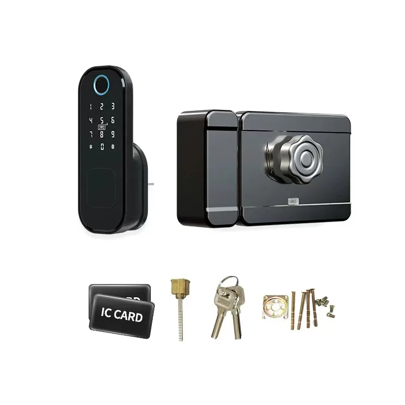 

TUYA/TTLock Bluetooth Smart Lock Waterproof WIFI Password Electronic Door Lock Fingerprint Lock IC Card With Metal key
