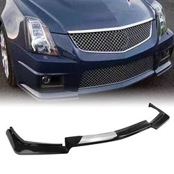 For Cadillac CTS-V 2009 2010 2011 2012 2013 2014 2015 Front Bumper Spoiler Lip Gloss Black/Carbon Fiber Look Car Lower Splitter