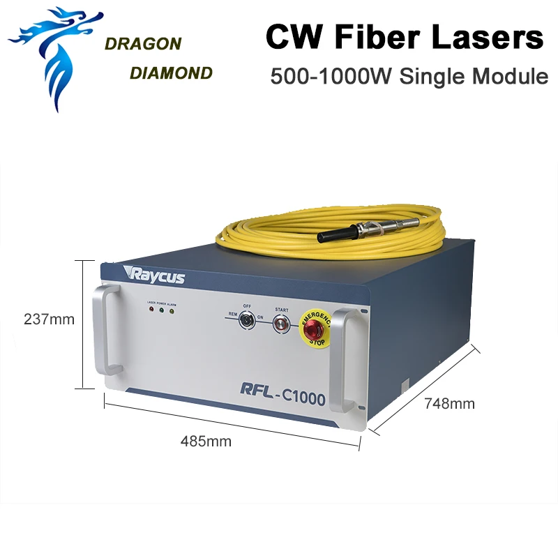 Originele Raycus Laser Bron RFL-C1000 (En) 1000W Enkele Module Cw Fiber Laser Voor Fiber Snijmachine