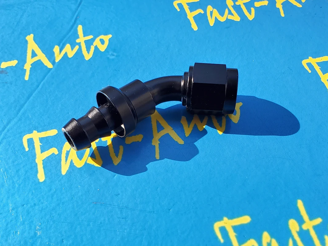 9/16unf thread an6 6an an 6 push on push-on 45degree 45 degree hose end adaptor adapter fitting