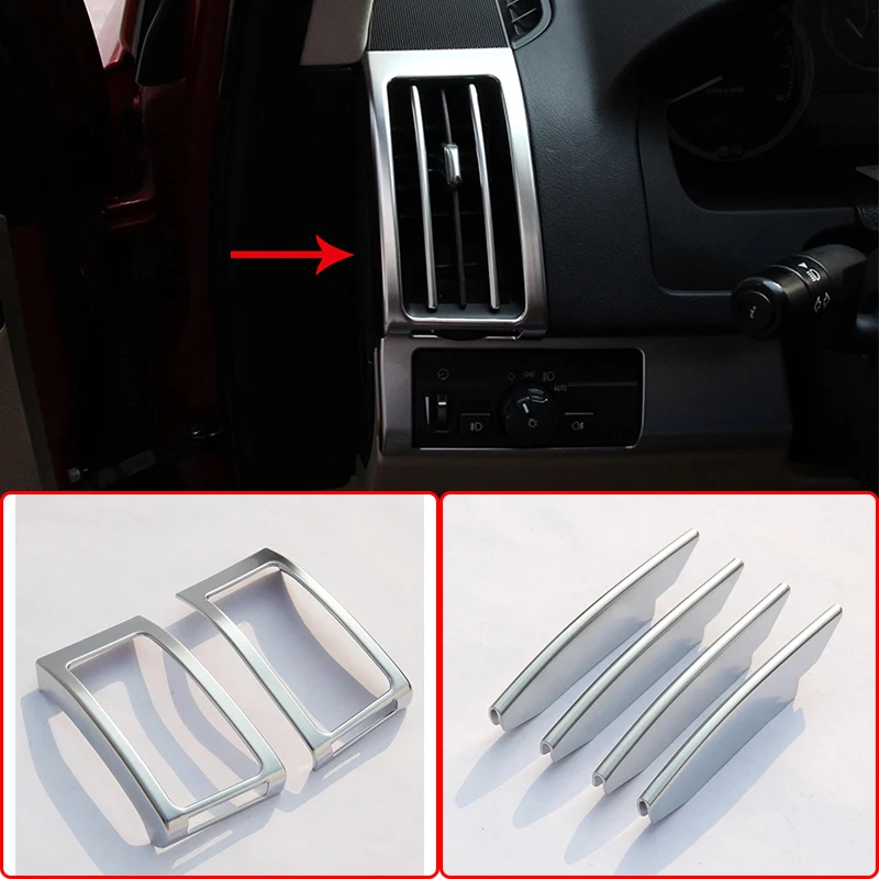 

ABS Chrome Dashboard Side Air Condition Vent Outlet Cover Frame Trim Accessories For Land Rover Freelander 2 2007-16 Car Styling