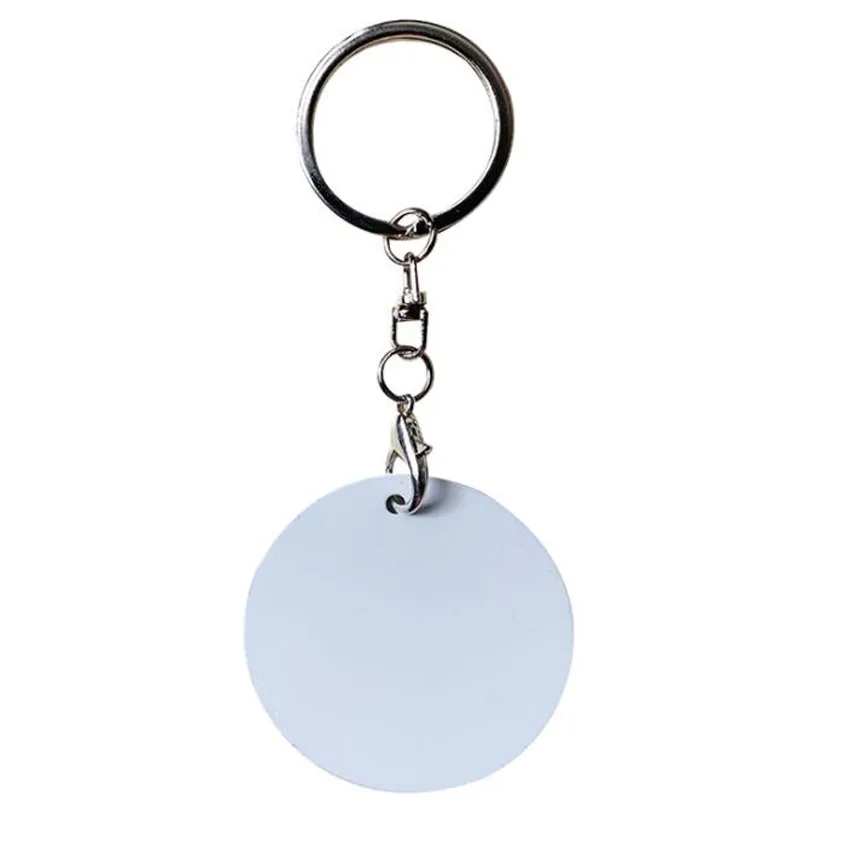 10pcs Sublimation Aluminium Alloy Double Sided Keychains Transfer Printing Blank DIY Keyring