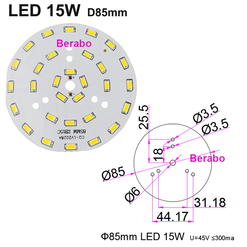 5 Stück SMD5730 LED-Lampenperlen 3W6W9W12W 18W36W Helligkeits-Lichtplatinen für LED-Lampen und LED-Downlights Zubehör – Detail 15