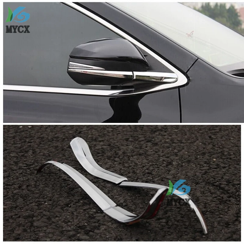 

АКСЕССУАРЫ, 4 шт., подходят для Toyota HIGHLANDER 2014 2015 KLUGER, хромированная крышка зеркала на дверь, накладка на полоску, фОРМА