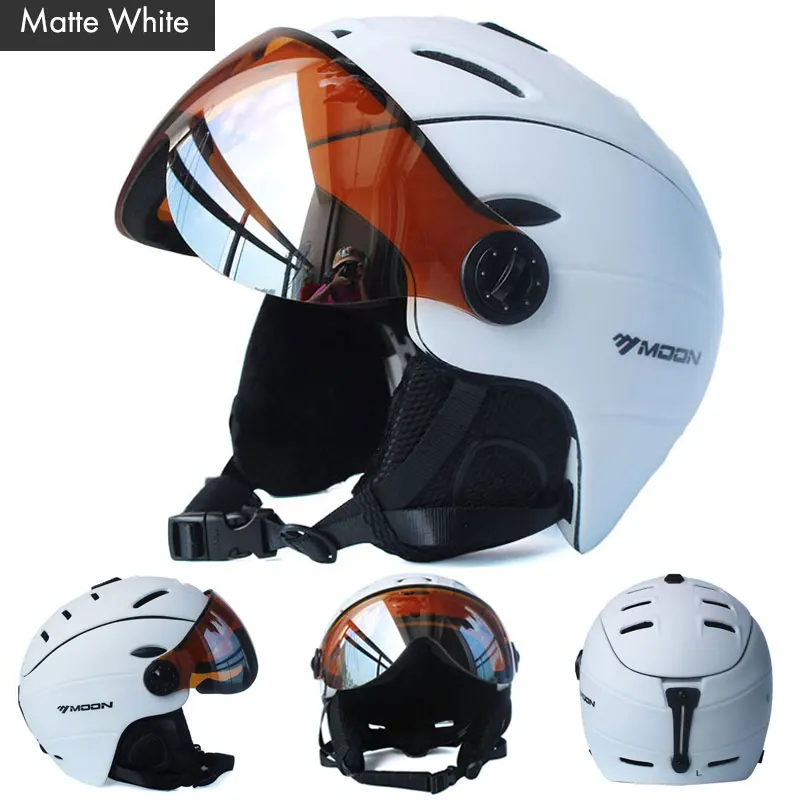 MOON プロフェッショナルハーフカバースキーヘルメット一体成型