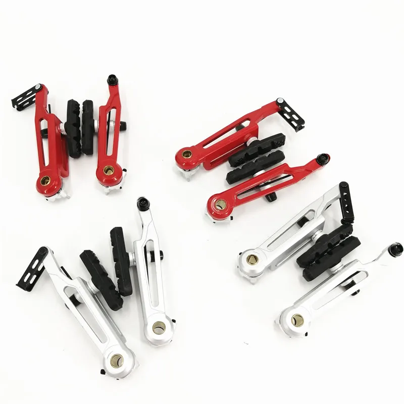 406 451 Folding Bike V Brake Caliper 108mm Long Arm Aluminum Alloy Red Silver 16/18/20 Inch Wheelset Brake Upgrade Modification