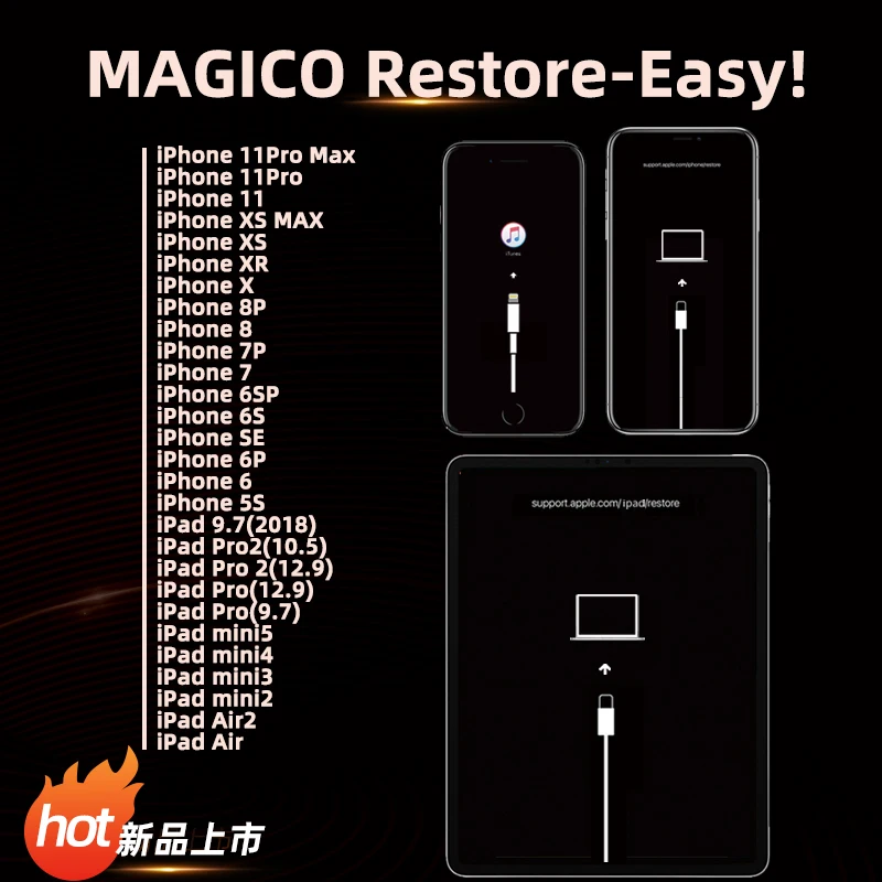 Magico Restore-Easy DFU Cable For iPhone iPad Automatic Recovery Series Number Mode Data Line Without Complicated Operation Tool