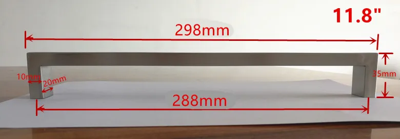 NONE 10 teile/los 10*20mm Platz Bar tür griff Edelstahl Küche Tür Schrank Griff Pull Knob 10