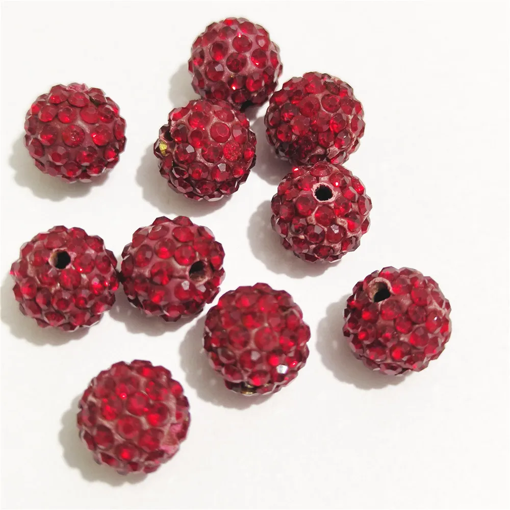 Rhinestone Spacer Beads Round Good Quality 10mm 12mm DIY beads for needlework accessories & Jewelry Making