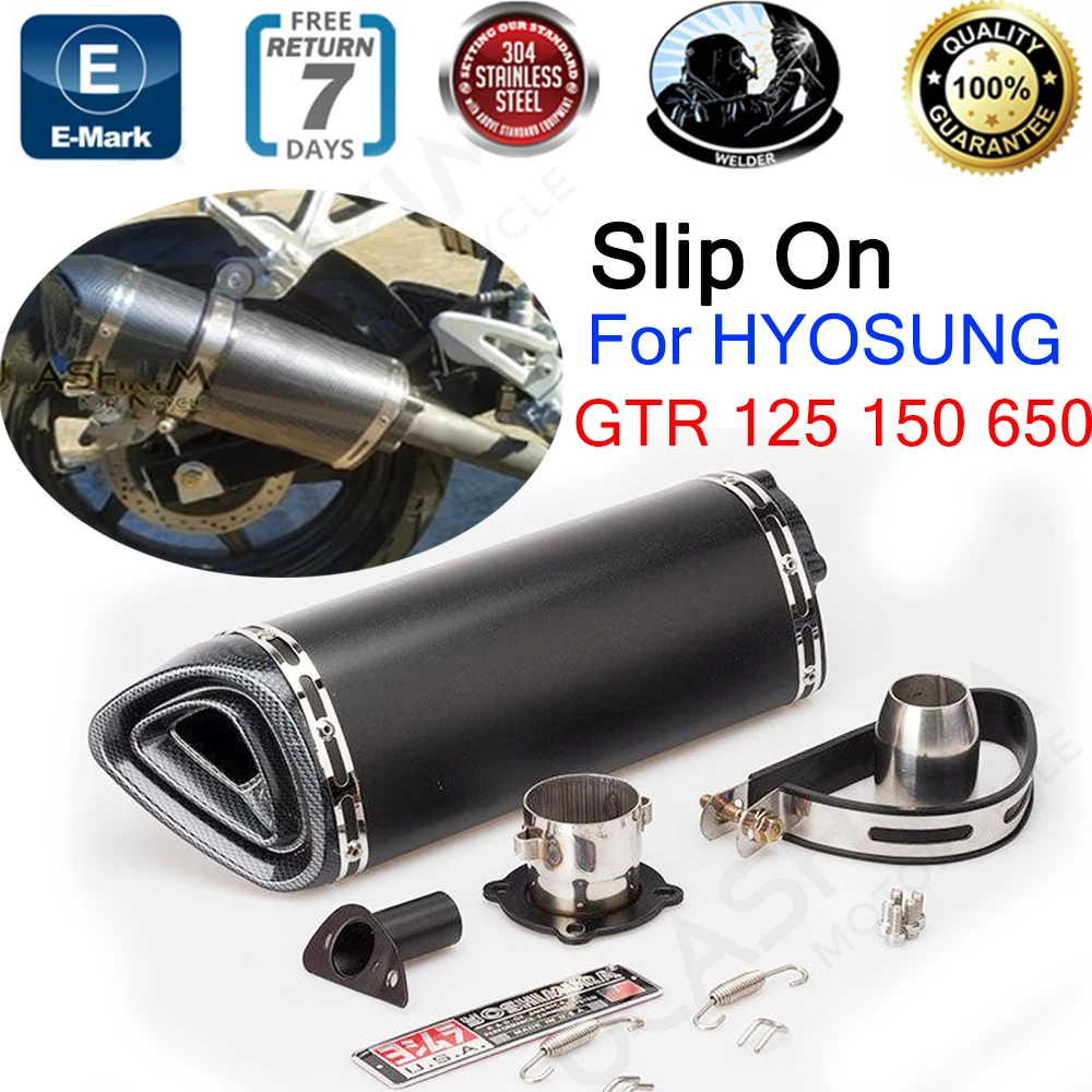 

51mm Universal Motorcycle Modified Scooter Slip On Exhaust Muffler For Hyosung GTR 250 GT 125 Exhaust Muffler Escape