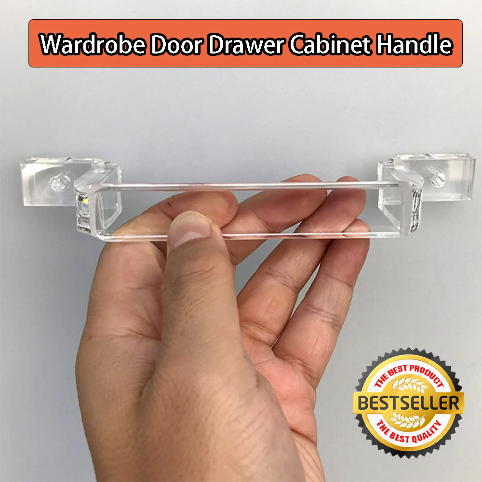 

Wardrobe Door Handle Transparent Modern Style Acrylic Drawer Knobs Drawer Kitchen Cupboard Door Handle Bathroom Cabinet Pulls