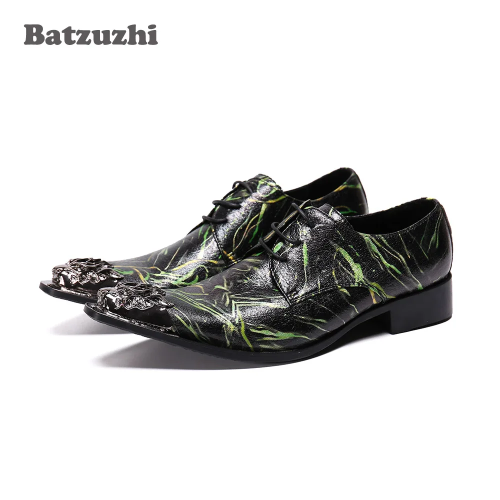 

Batzuzhi Personality Men's Shoes Leather Dress Shoes Formal Pointed Toe Lace-up Business, Party & Wedding Shoes Men Zapatos Homb