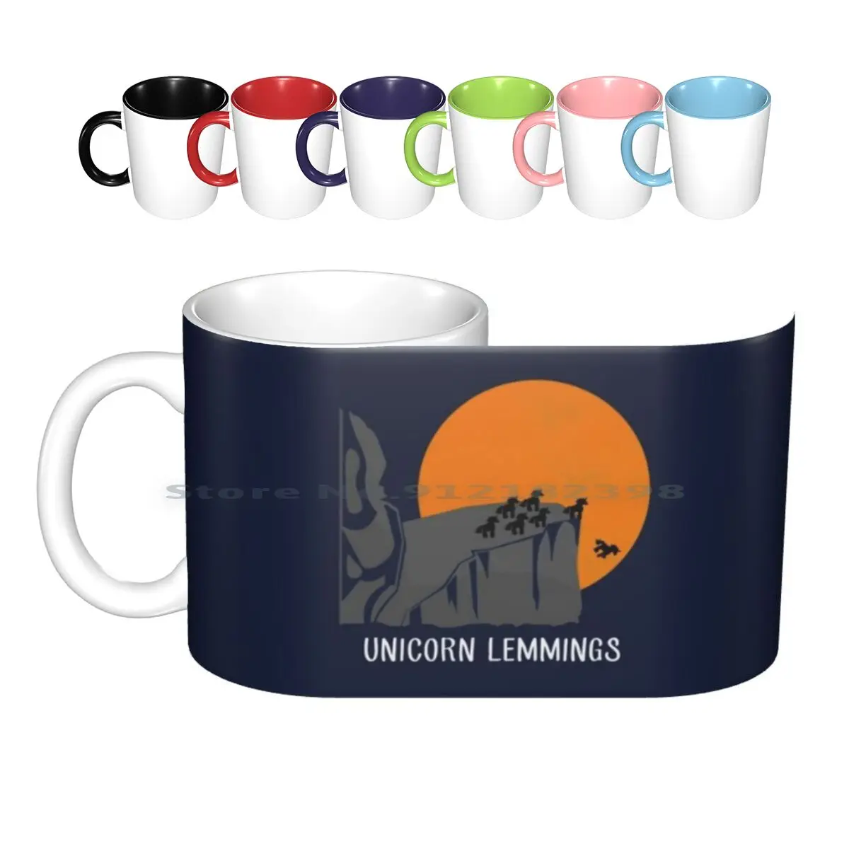 Unicorn Lemmings Gift Ceramic Mugs Coffee Cups Milk Tea Mug Unicorn Lemmings Follower Lemming Creative Trending Vintage Gift