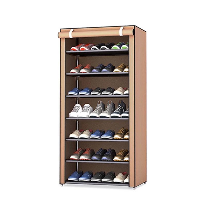 8 Layers Stainless Steel Shoe Rack Home Organizer Kitchen Accessories Cabinet Dust-proof Bathroom Shelves Shoes Storage Rack