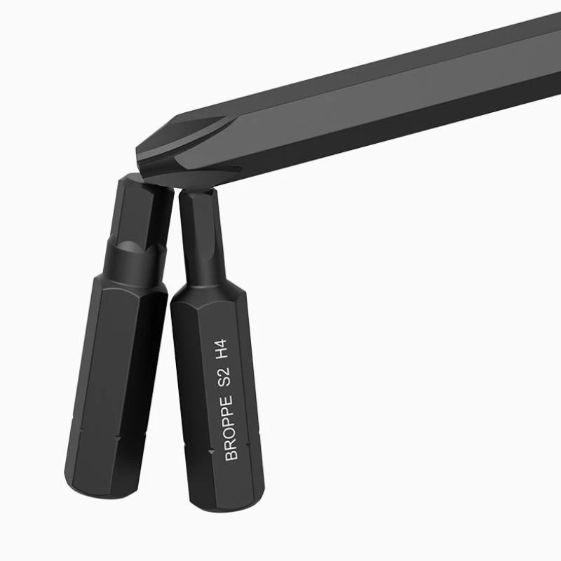 Broppe 8mm haste hexagonal s2 liga de aço chave de fenda de impacto com magnético forte 36/80mm de comprimento