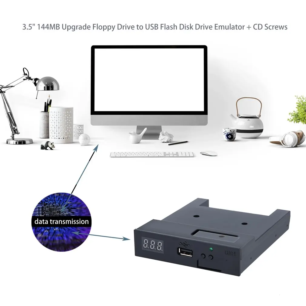 Black SFR1M44-U100K 5V 3.5 1.44MB 1000 Floppy Disk Drive to USB emulator Simulation Simple plug For Musical Keyboad