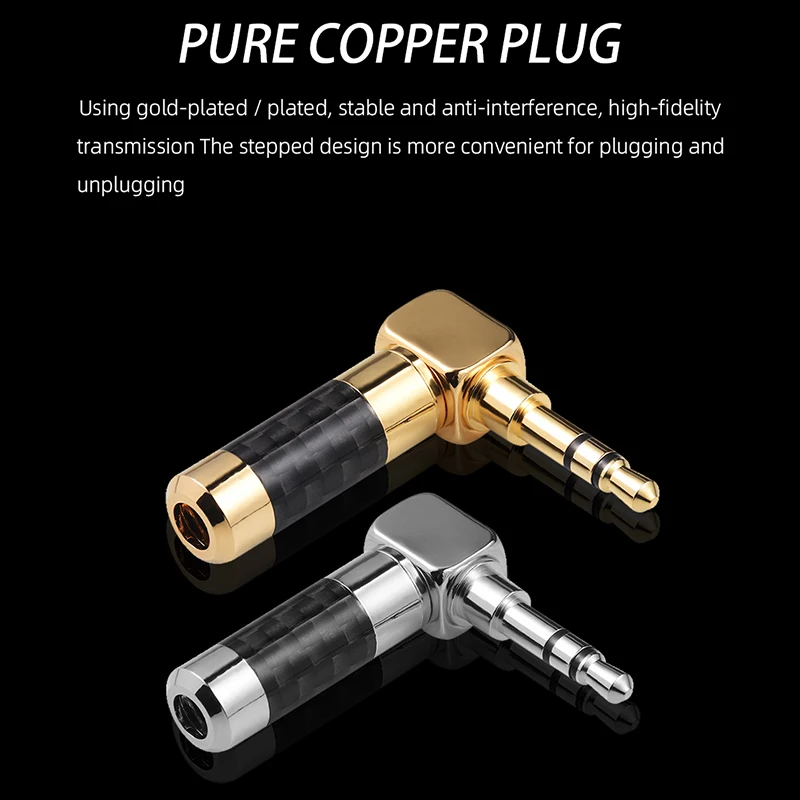 3.5mm 3 Pole Stereo Male Jack 3.5 Audio Plug Connector DIY Solder Adapter Gold Plated Earphone Jack DIY