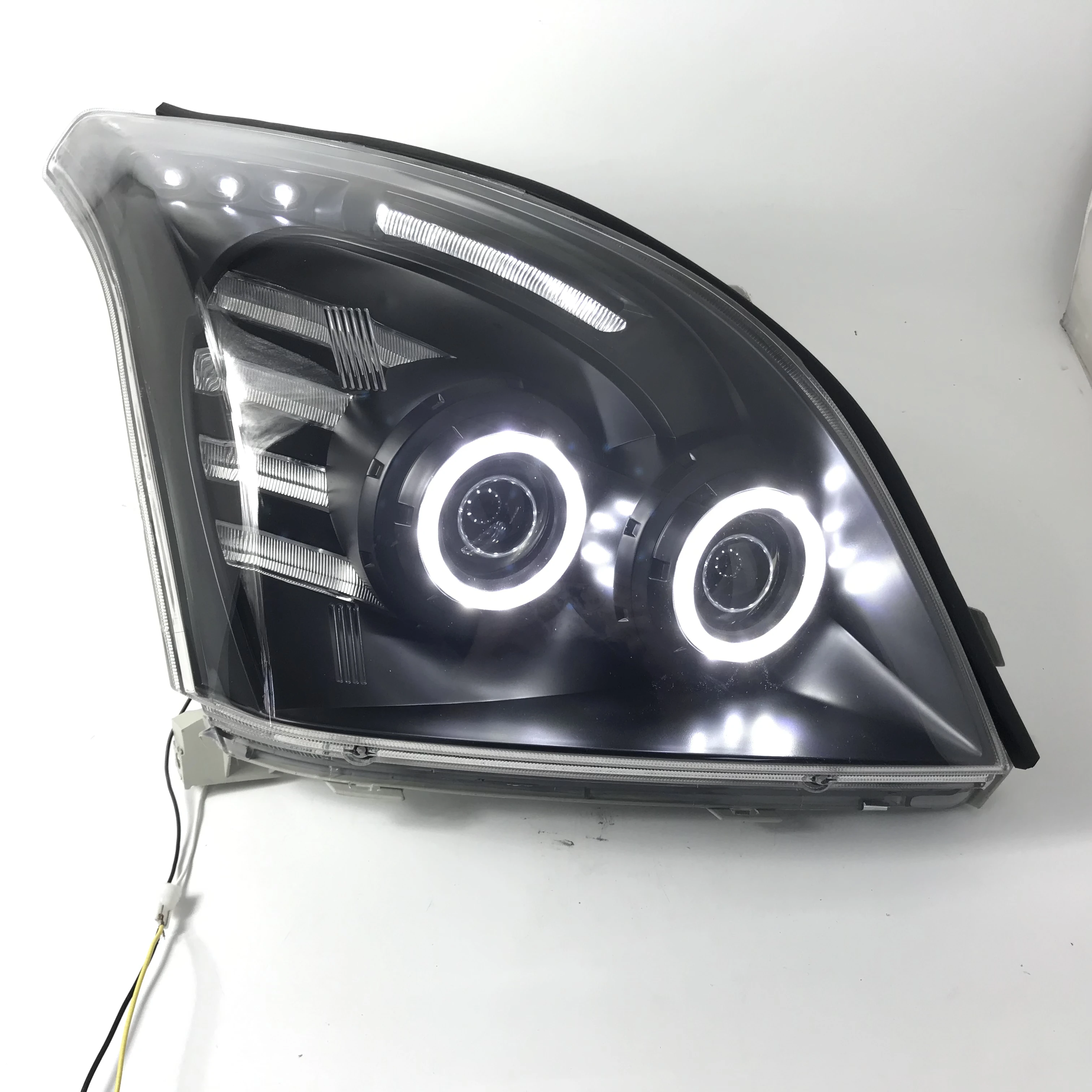 Samochód Led montaż reflektorów dla Toyota land cruiser prado lc120 fj120 2700 4000 2003-09 Angel eye światło do jazdy dziennej DRL