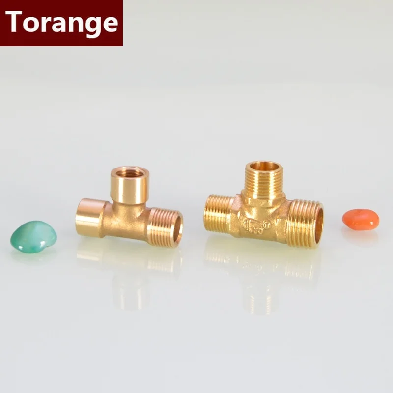 1/4 IN tee three joints 1/8 IN 3/8 IN three outer teeth inner and outer wire G1 /4 reducer brass pneumatic mechanical parts