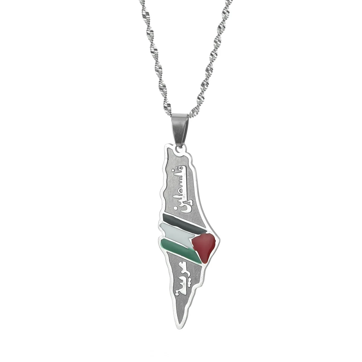 Stainless Steel Palestine Pendant Chain Necklaces Silver Color Gold Color Jewelry