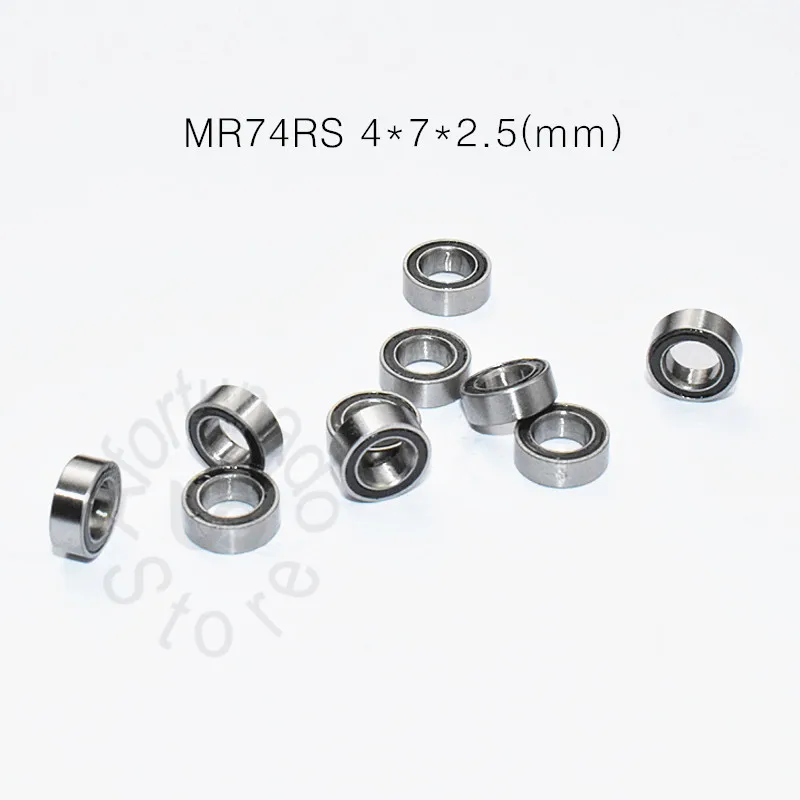 Łożysko miniaturowe MR74RS 10 sztuk 4 * 7 * 2,5 (mm) stal chromowana Uszczelnione gumą Części do urządzeń mechanicznych o dużej prędkości