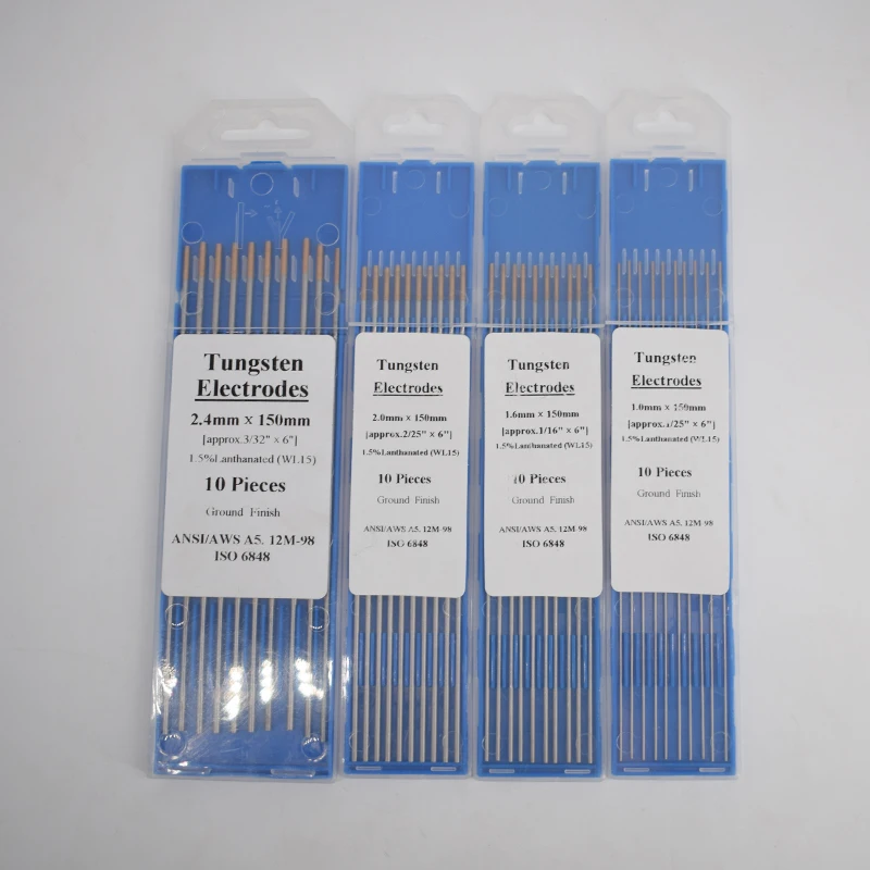 Imagem -05 - Eletrodos Profissionais de Soldagem de Tungstênio Wl15 Eletrodos de Ouro 1.0 1.6 2.0 2.4 3.0 3.2 4.0 mm 175 mm 10 Pcs