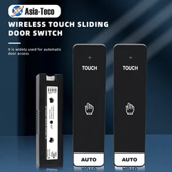 Wireless 2.4G Exit Button Switch NO/NC/COM Auto Door System Push Exit Release Button Switch For Access Control