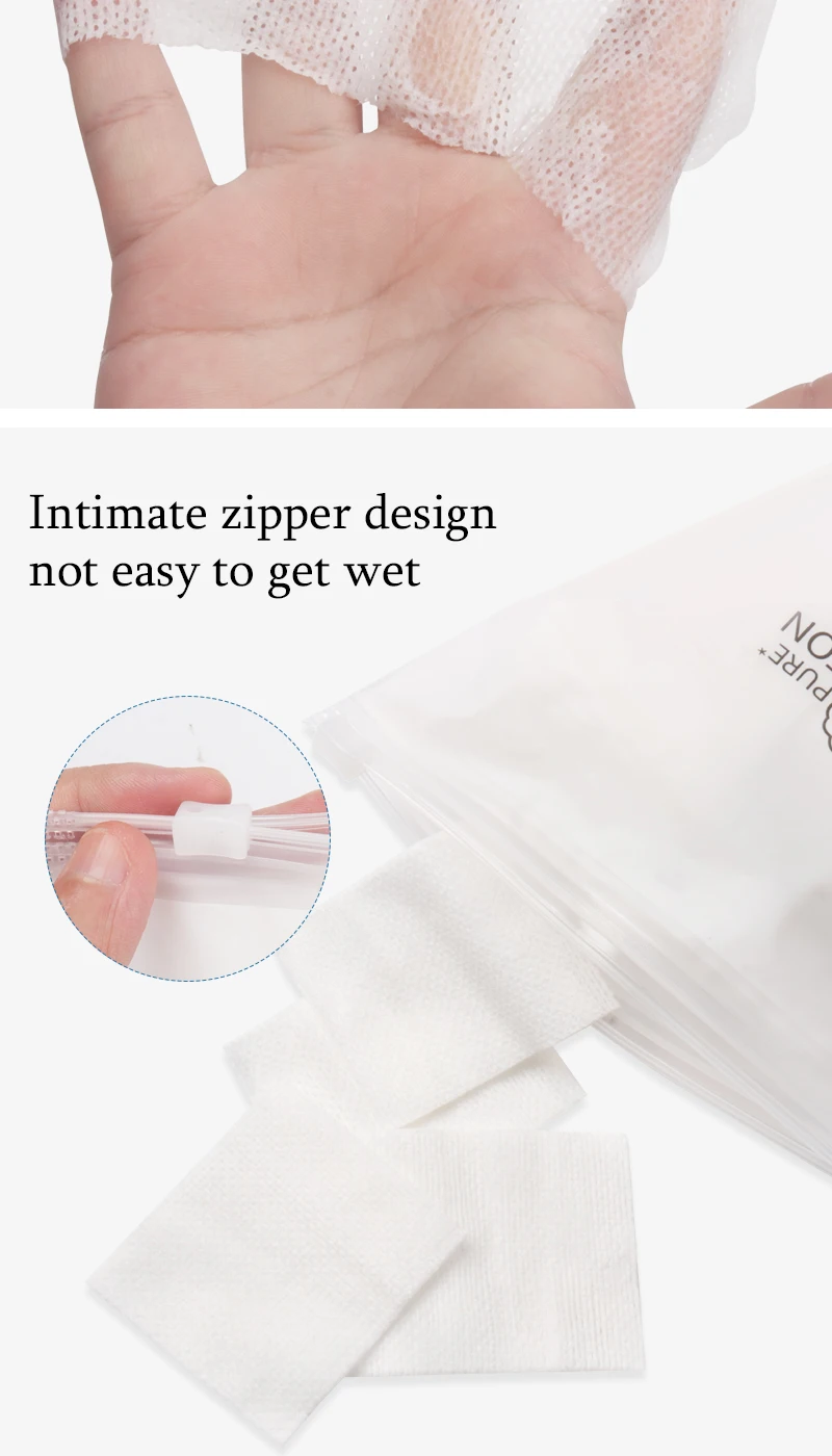 Einweg-Stretch-Reinigungstücher aus Baumwolle, dünne Make-up-Entferner-Pads, ultradünnes Gesichtsreinigungspapier, Make-up-Tools – Detail 7