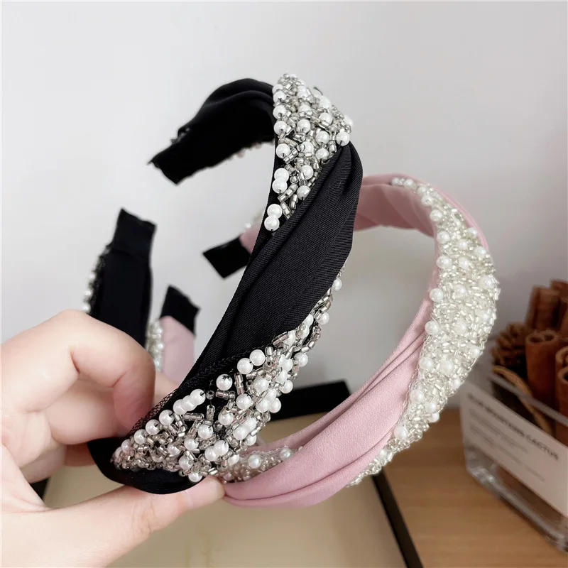 Fashion Shining crystal Rhinestone Hair Hoop Headband Hairband for Women Girls Ribbon bow Hair Band Hair Accessories 1pcs New