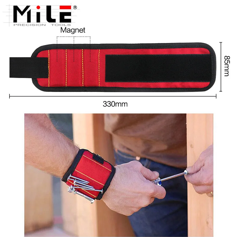 

Magnetic Wrist Strap for Fixing Screws, Nails, Drill Bits, Wrist Tool with Strong Magnet, DIY Strap for Fixing