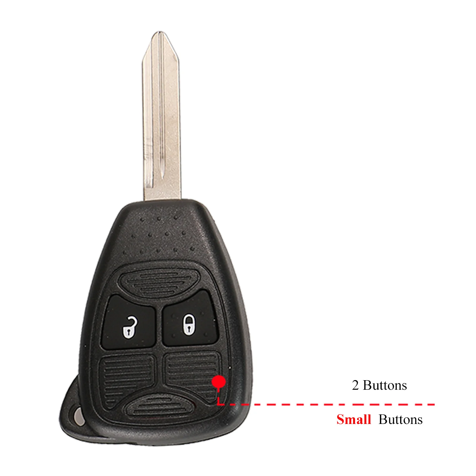 Jingyuqin 10X Autoschlüsselgehäuse mit 2/3/4/5/6 Tasten für Chrysler Pacifica Aspen 300 Dodge RAM Caravan Jeep Commander Grand Cherokee