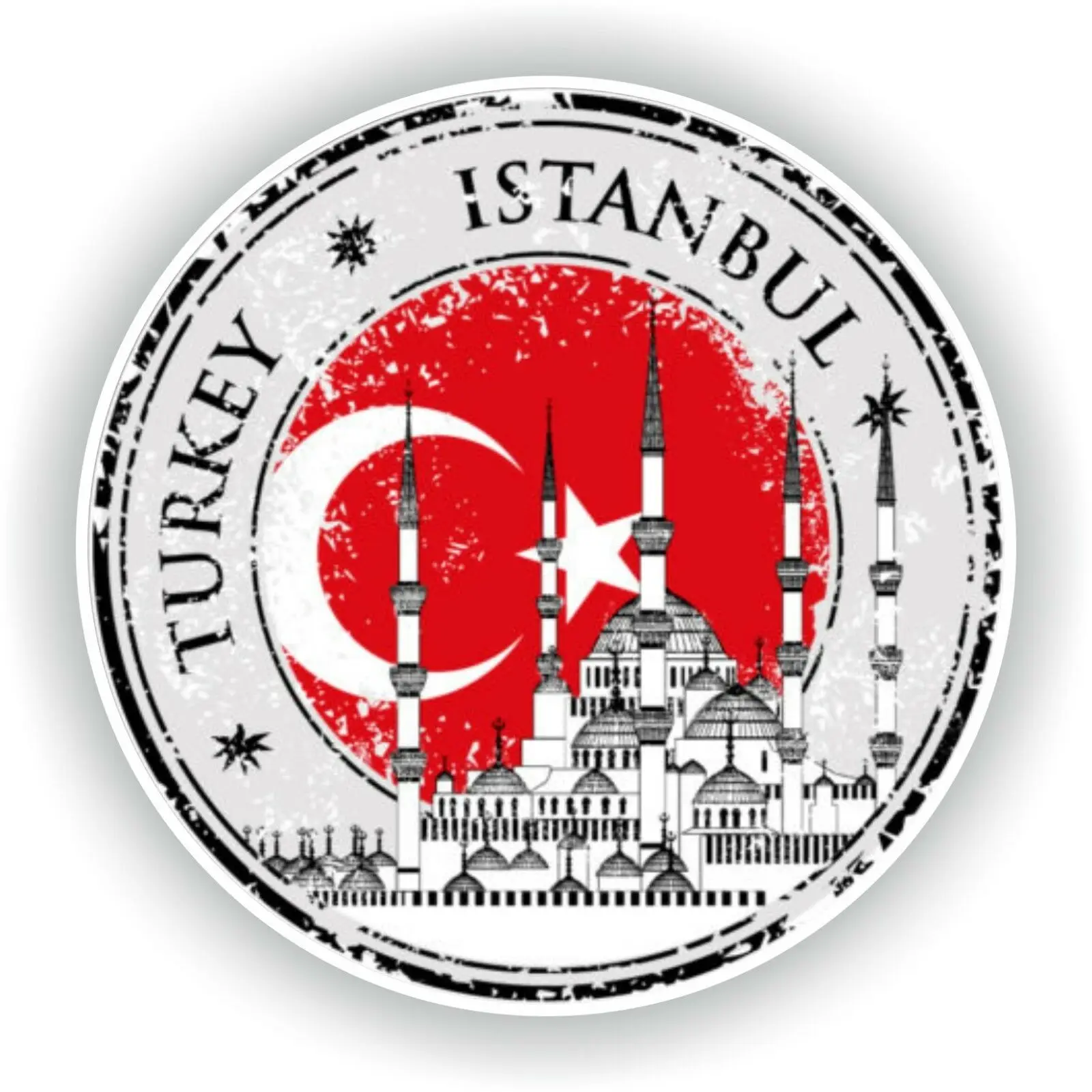 

Istanbul Turkey Stamp Seal Sticker Decal for Car Truck Laptop Tablet Fridge Door decals stickers