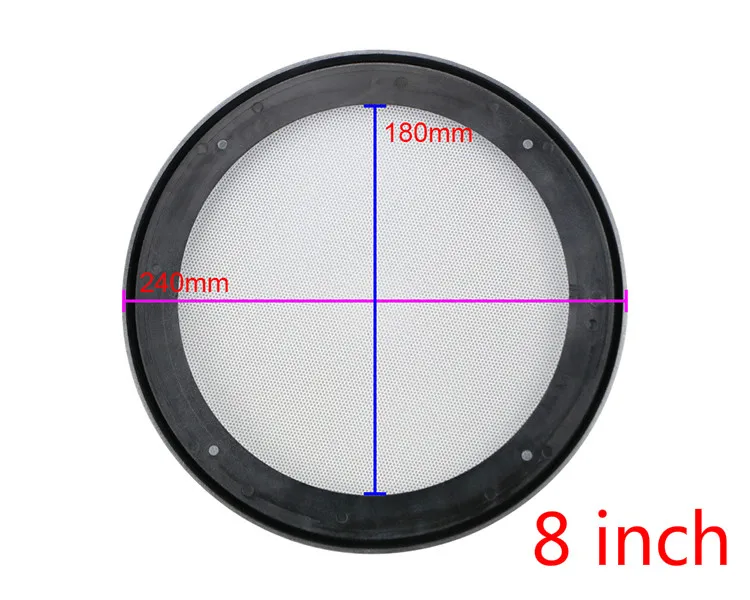 GHXAMP 4 Inch 5 Inch 6.5 Inch 8 Inch 200mm 245mm Ceiling Speaker Grille Cover Car Modification Mesh All White 2pcs