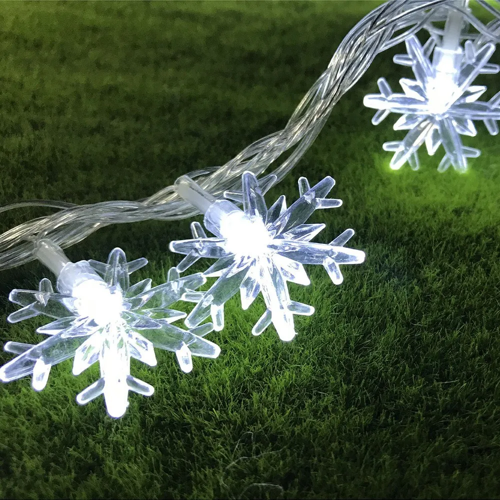 5Pcs 0.6W 1.5M 10LEDs Snowflake String Light