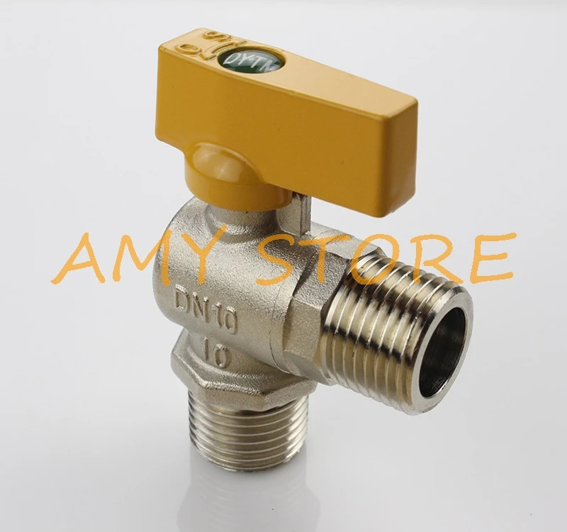 1Pc 1/2" BSP Male Female Triangular Angle Valve High Flow Natural Fuel Gas LPG Water Heater 1.6Mpa -20C to 100C Degree