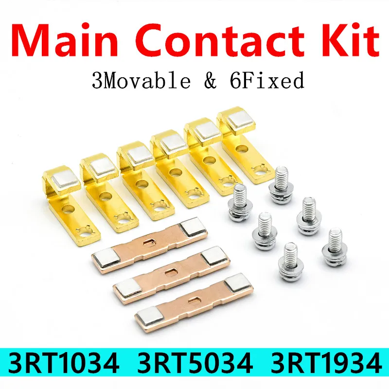 

Main Contact Kit For 3RT1034 3RT5034 3RT1934-6A Moving And Fixed Contacts AC Contactor Replacement Kit 3RT1034-1A 1B Spare Parts