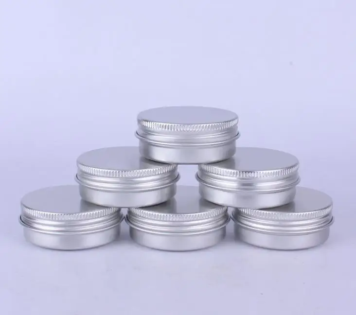 200pcs Mini Aluminium Silver Box Empty Container Makeup Jar Pot Leafproof 30ml 52*20mm Aluminium Empty Travel ni517