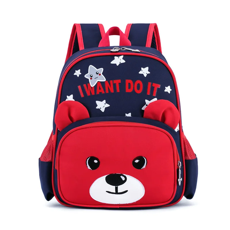 New children\'s bag boy shoulder bag kindergarten school bag little girl baby cute cartoon backpack reflective bag