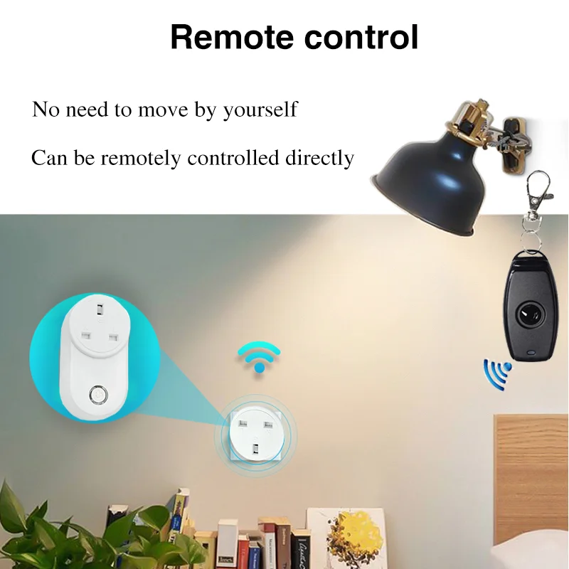 433 Mhz Wireless Remote Control Switch AC220V 15A UK Smart Socket And Rf Universal Plug With Electrical Outlets For Light/Led