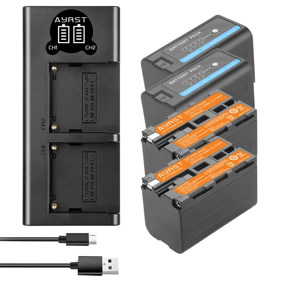 5200mAh LED 표시기 NP F750 NP F770 NP-F750 배터리 + LED 소니 NP F970 F960 F550 F570 QM91D CCD-RV100