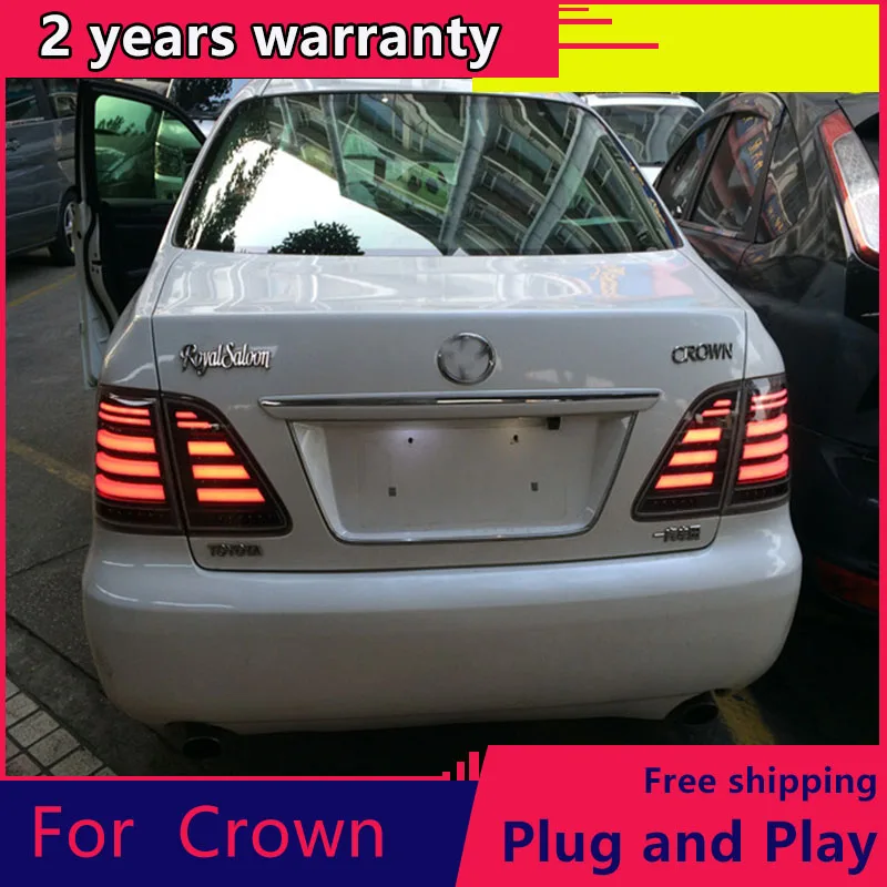 car styling  for  For Toyota Crown 2005-2009 LED taillight for crown rear lamp with dynamic turn signal+drl+brake+reverse