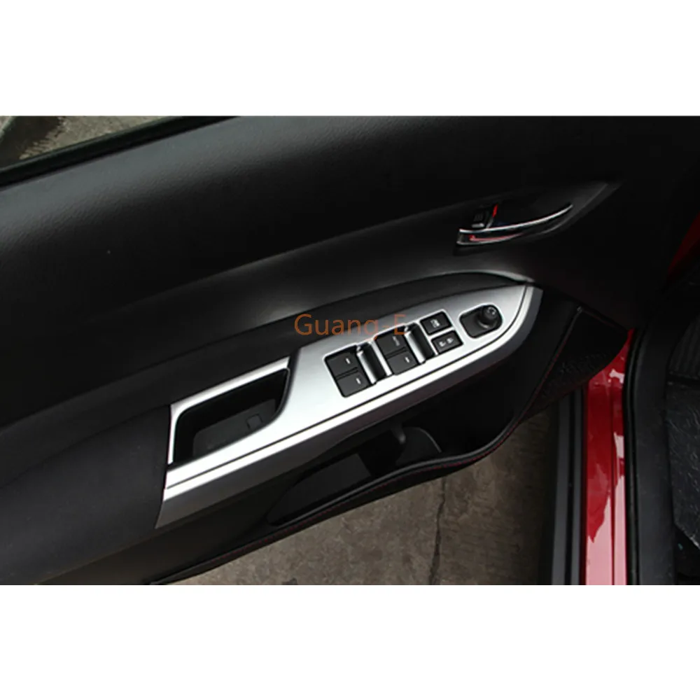 

Only Fit Left Driver)For Suzuki Vitara 2016 2017 2018 2019 2020 Frame Silver Interior Door Window Glass Switch Panel Cover Trim