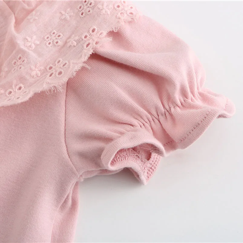 Camisa de encaje con volantes para niña – Algodón suave verano - imagen 2