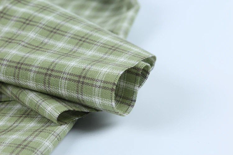 100x145cm Cotton Twill Flannel Cloth Sanding Soft Fabric and Yarn Dyed Plaid Shirt Hand-made Cloth DIY