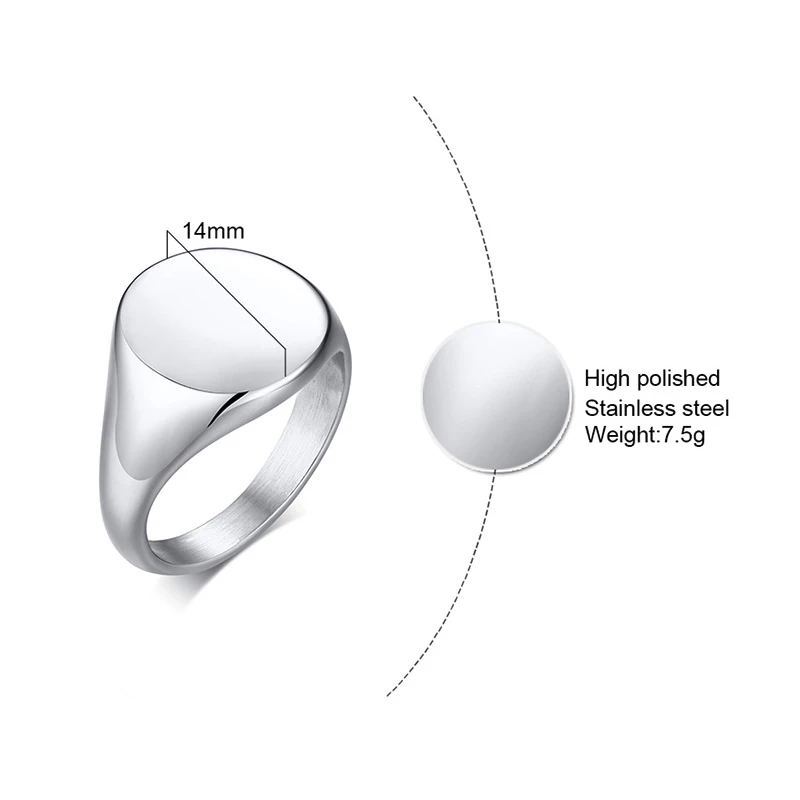 TRULY NOBLE ROYALTY PINKY RING NGRAVED SIGNET RING WITH PERSONALIZED SIGNATURE RING FOR STYLISH GENTLEMEN JEWELRY