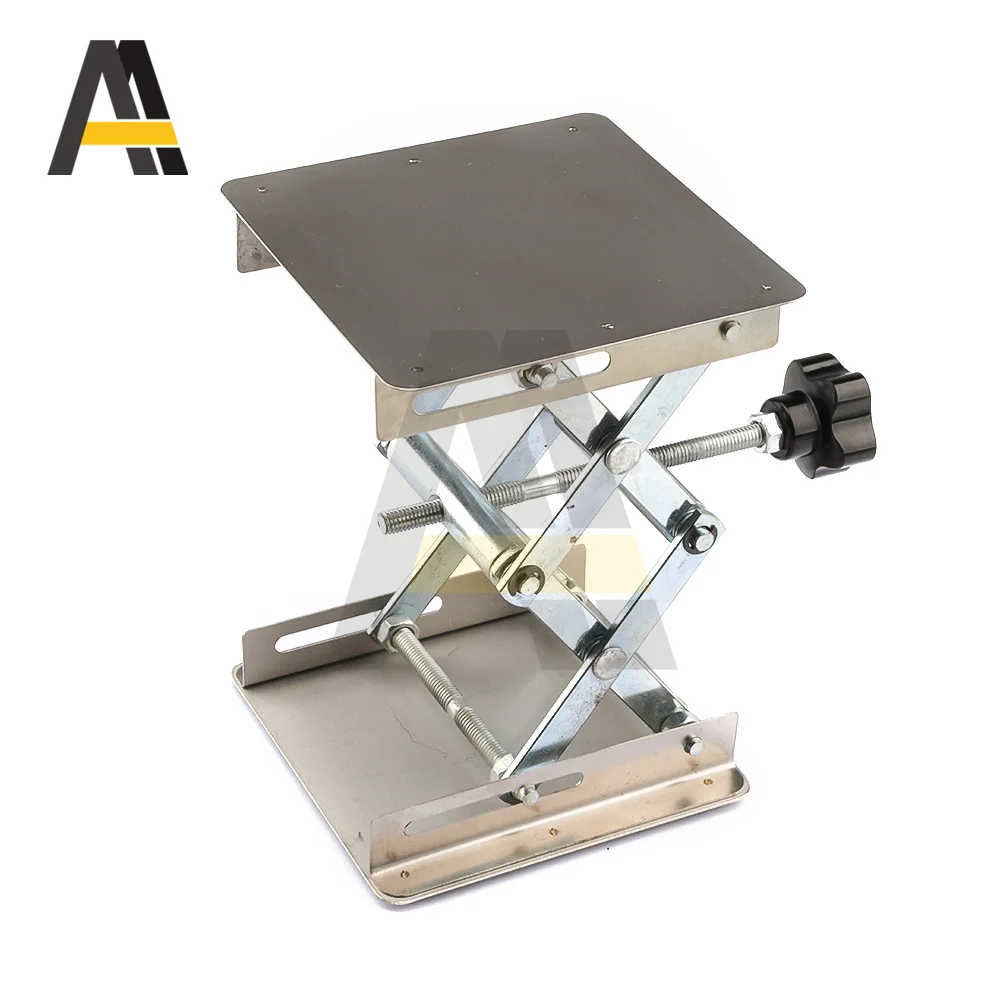 Có Thể Điều Chỉnh Nâng Bàn Tủ Trưng Bày Đỡ Kéo Jack 100*100*150Mm Nâng Cho Vật Lý/Hóa Học/sinh Học Các Thí Nghiệm