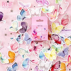 45 unids/pack encantadora mariposa etiqueta pegatinas conjunto decorativo papelería artesanía pegatinas Scrapbooking Diy álbum diario etiqueta adhesiva