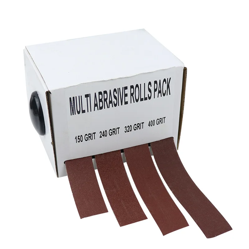 Envío gratis 4 Uds 25mm x 6m rollo de cinta de lijado tela de esmeril dibujable cinturones de molienda rollo de papel de lija suave para torneros de madera