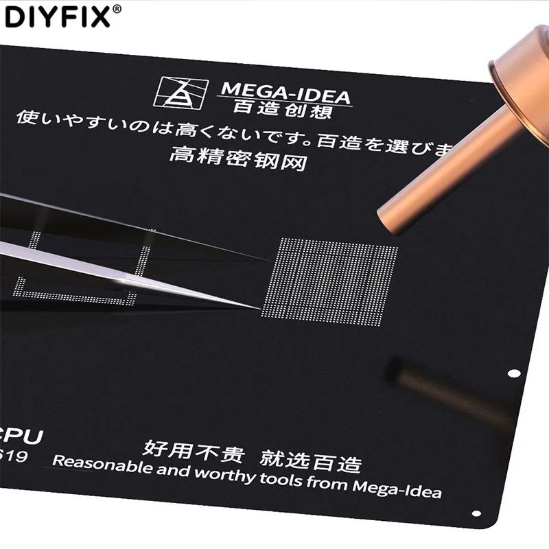 MEGA-IDEA High Precision Steel Mesh Motherboard CPU CHIP IC BGA Reballing Stencil Planting Tin Net For Iphone 6-11 Pro Max
